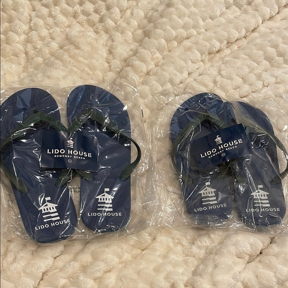Lido House Men and Women Navy Flip Flops